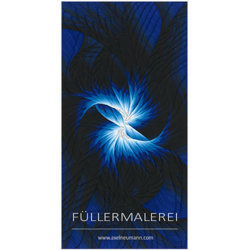 blaues Füllergemälde Axel Neumann